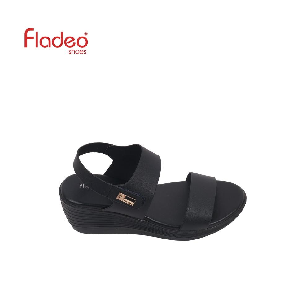 D96O Fladeo D21/LDT328-2RV/Sandal Wedges Tali Wanita [ Wedges Sandals ]