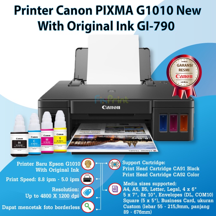 Printer Inkjet Canon G1010 G 1010 G1020 G 1020 Pixma Ink Tank System Print Only Gi71 Gi790