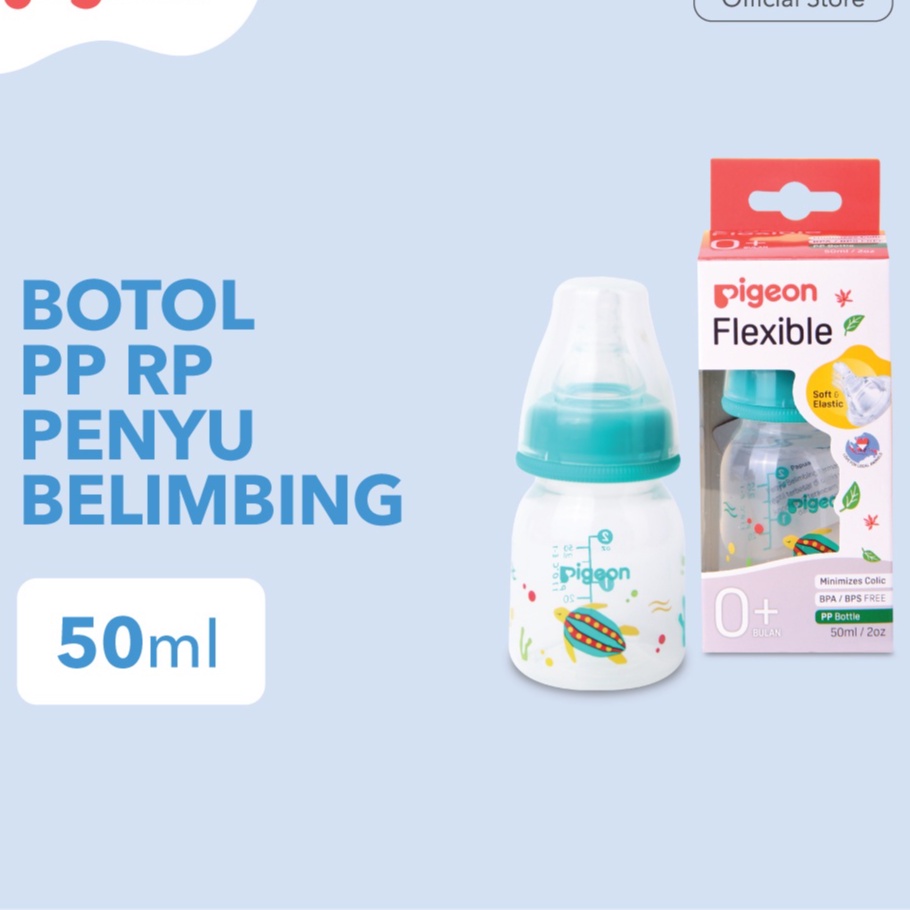 PIGEON BOTOL FLEXIBLE  MINIMIZES COLIC PP RP 50 ML