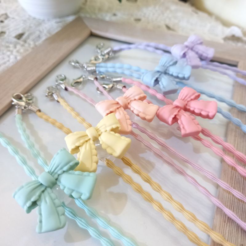 STRAP MASKER HIJAB 2IN1 - KONEKTOR MASKER PITA KECIL -KONEKTOR MASKER CLAY PITA - KONEKTOR MASKER CLAY SANRIO - KALUNG MASKER - STREP MASKER - TALI MASKER