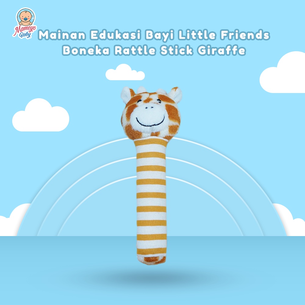 Mainan Edukasi Bayi Little Friends Boneka Rattle Stick Giraffe LFR2020