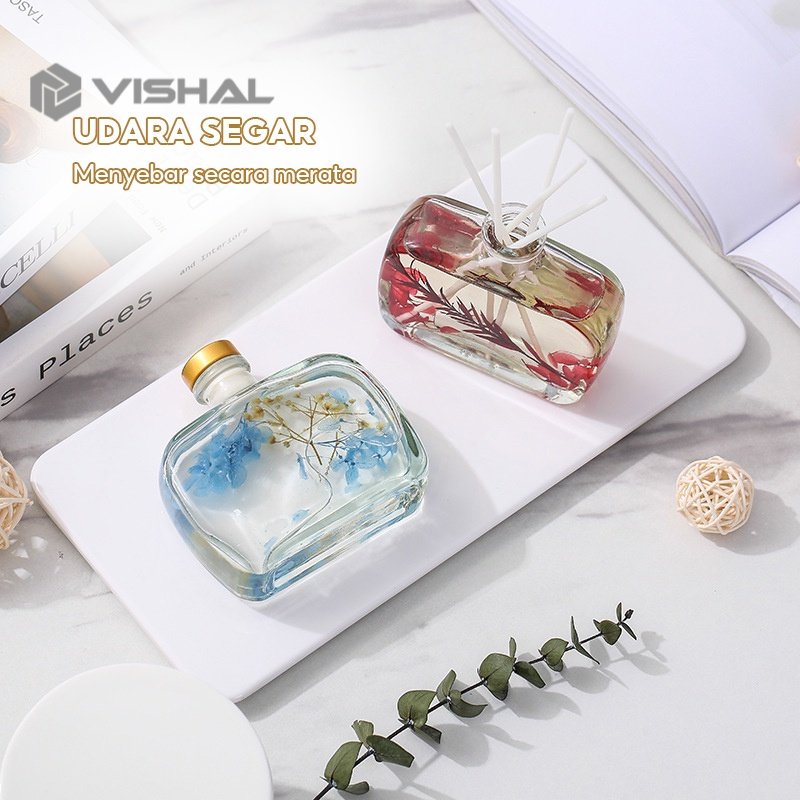 VISHAL Reed Diffuser Aromatheraphy Pengharum Ruangan Parfum Ruangan Essential Oil Relaxing + Bunga