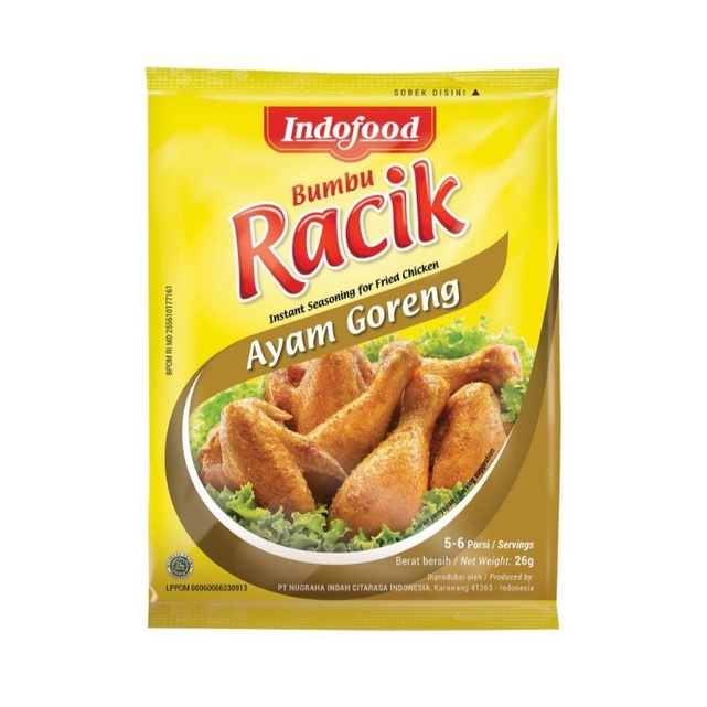 

Bumbu Racik Ayam goreng 10 pcs