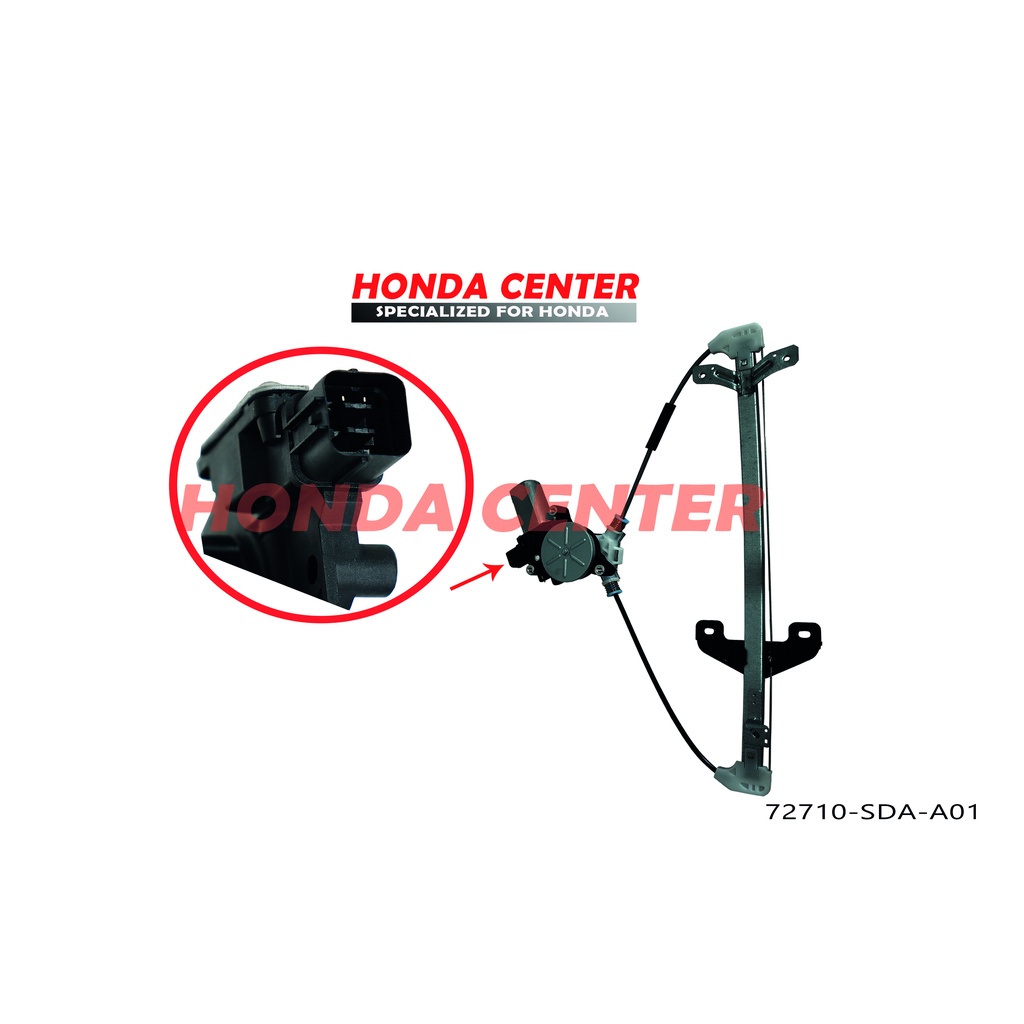 motor dinamo regulator power window jendela kaca pintu depan belakang kiri kanan  accord cm5 2003 2004 2005 2006 2007