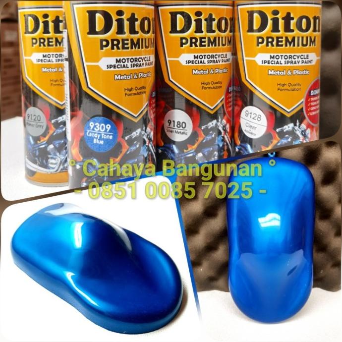 Paket Diton Premium Candy Tone Blue Biru 9309 Cat Semprot Pilox Pylox
