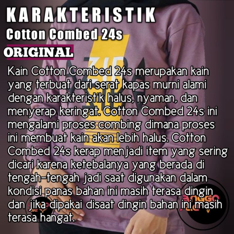 anggosae - T-shirt Kaos Tangan Panjang Wanita Warna Ungu Jumbo
