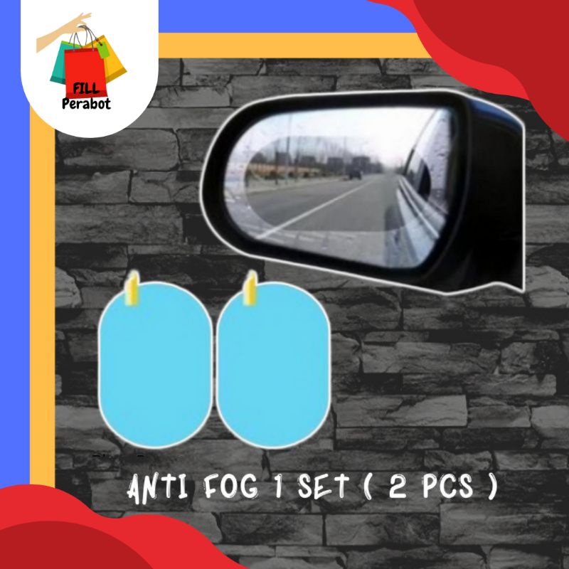 Anti Fog Embun Spion Mobil Screen Guard Fog RainProof Film Universal / KACA FILM ANTI EMBUN OVAL / P