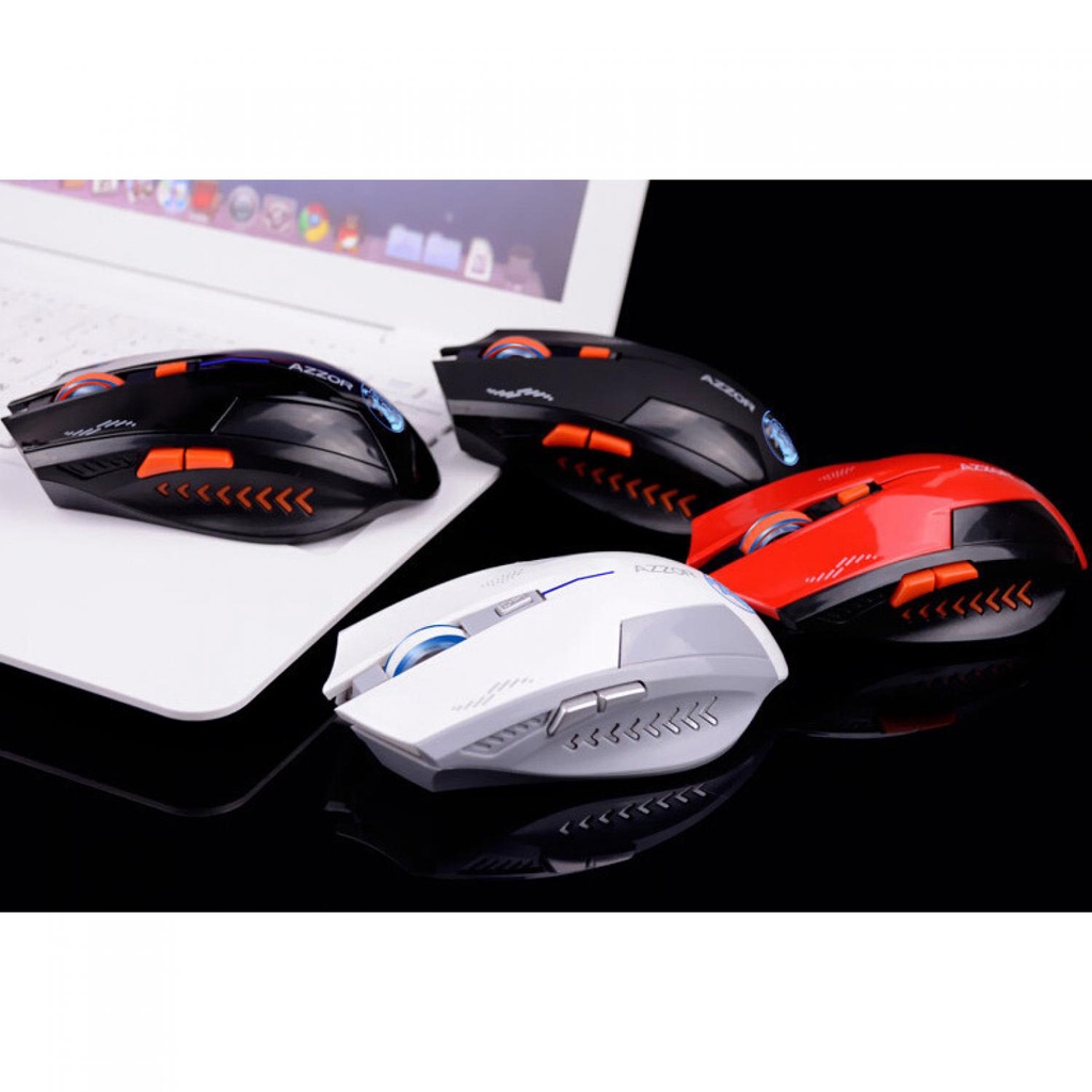 Mouse Gaming Wireless Rechargeable USB 2400 DPI 2.4G Mos Gamers Wireles Desain Unik Perlengkapan PC Berkualitas