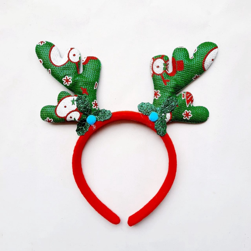 BANDO NATAL TANDUK RUSA KOSTUM SANTA COSPLAY SANTA MERAH TOPI NATAL MURAH GROSIR AKSESORIES NATAL