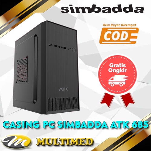 Casing Komputer PC Simbadda ATK 680 / ATK 685 Include Power Supply 600Watt