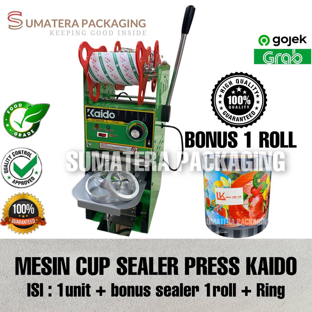 MESIN Cup Sealer KAIDO /Mesin Press cup Plastik bisa 22oz - D.95 Medan