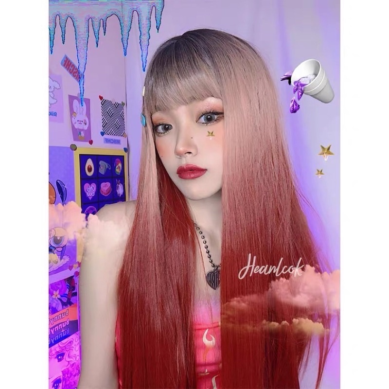 H123 full wig korean straight 65 cm