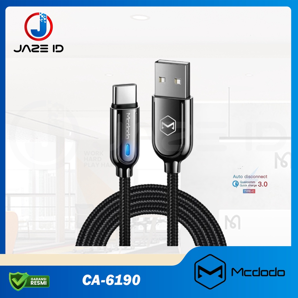 MCDODO CA-6190 Cable USB to Type C Fast Charge Auto Off Quick Charger