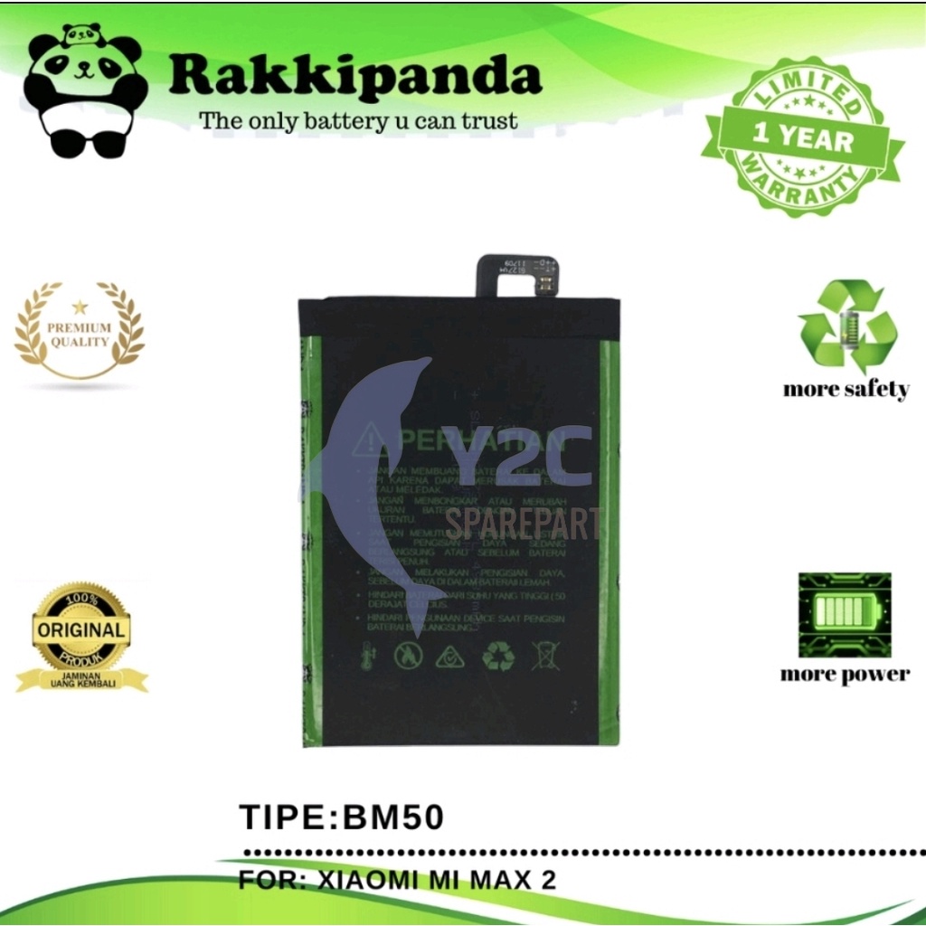 RAKKIPANDA BM50 XIAOMI MIMAX 2 / MIMAX2 BATERAI BATRE BATERE BATRAI BATREI DOUBLE POWER