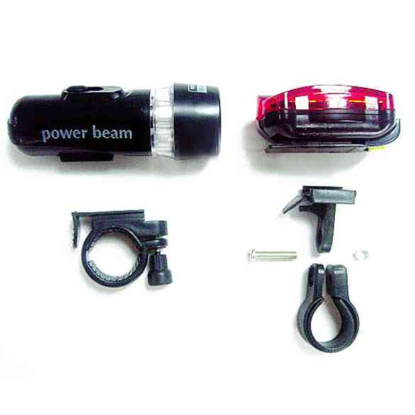 Set Lampu Depan + Belakang Sepeda 5 Led Anti Air Untuk Keamanan