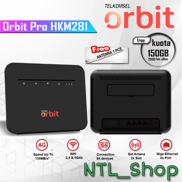 {IqbalStore} Orbit Pro HKM281 - Telkomsel Orbit Pro HKM281 Modem WiFi 4G Berkualitas
