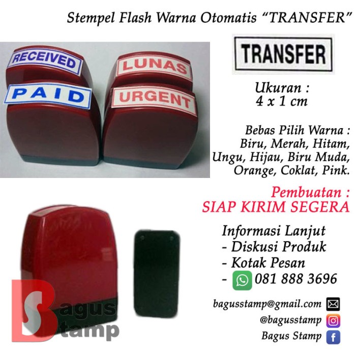 

Hadir Stempel Transfer Warna Otomatis Flash Terbatas