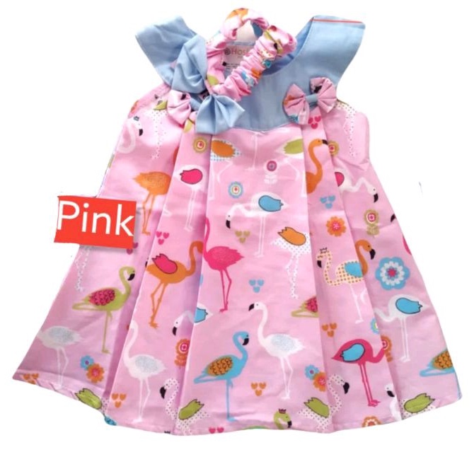 SF DRESS BAYI FLAMINGO/DRESS FLAMINGO/DRESS ANAK LUCU