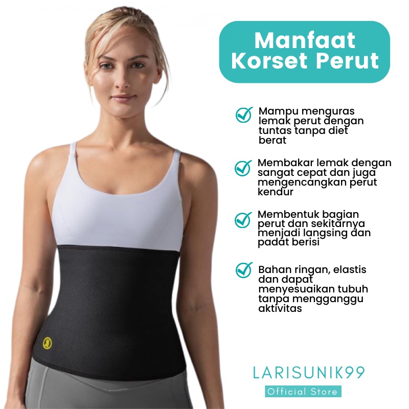 Korset Perut Pembakar Lemak Hot Shaper Waist Korset Pelangsing Original Pakaian Dalam Wanita