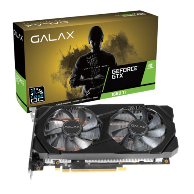 GALAX Nvidia Geforce GTX 1660 Ti 1660Ti 6GB DDR6 (1-Click OC) - DUAL FAN VGA
