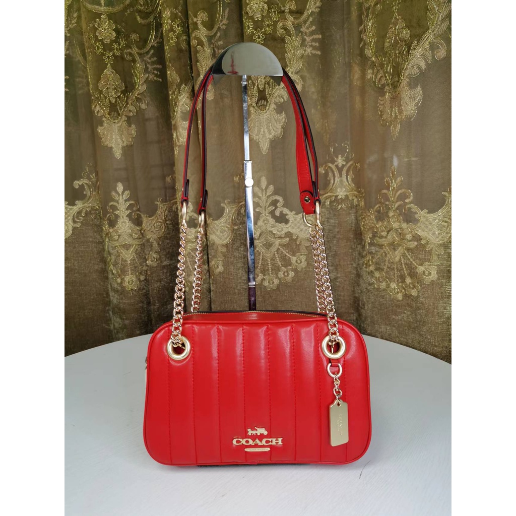 [Instant/Same Day]Coach original 8151 small fragrant shoulder bag chain bag camera bag messenger bag   xjb