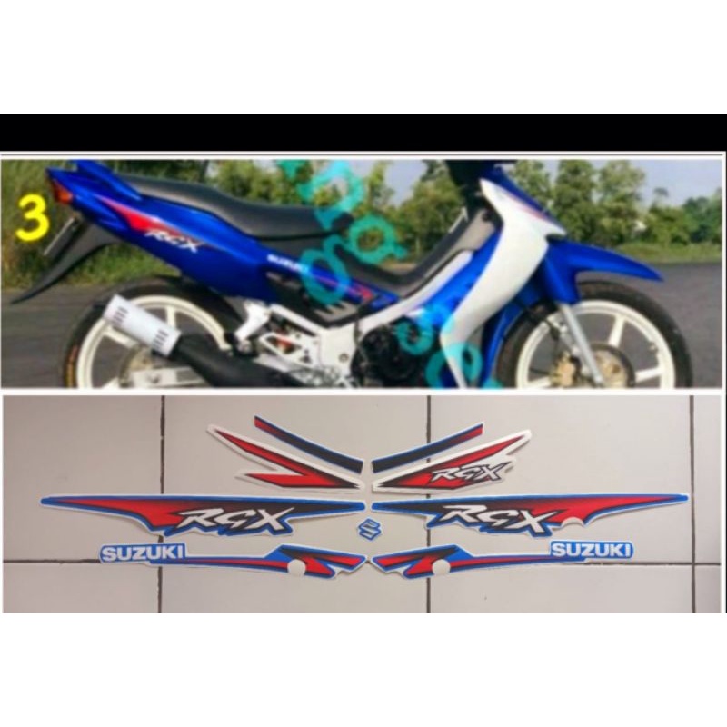 Striping Suzuki Rgx 120 Biru