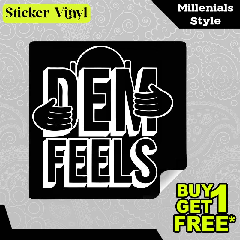 

Stiker Sticker Dem Feels Aduh Rasanya Gambar Unik Desain Keren dan Kekinian Aesthetic Bahan Vinyl Satuan Anti Air