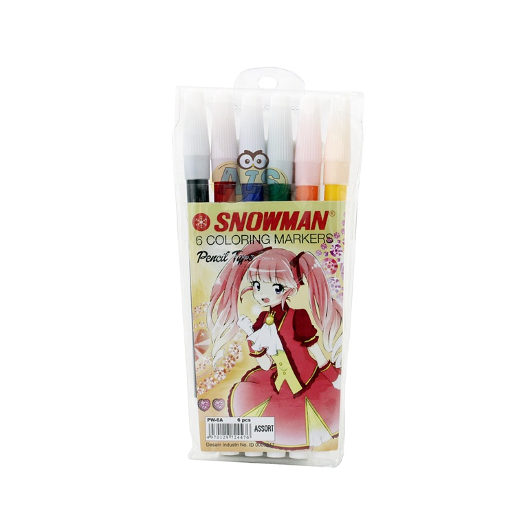 

Spidol 6 Warna Snowman PW-6A