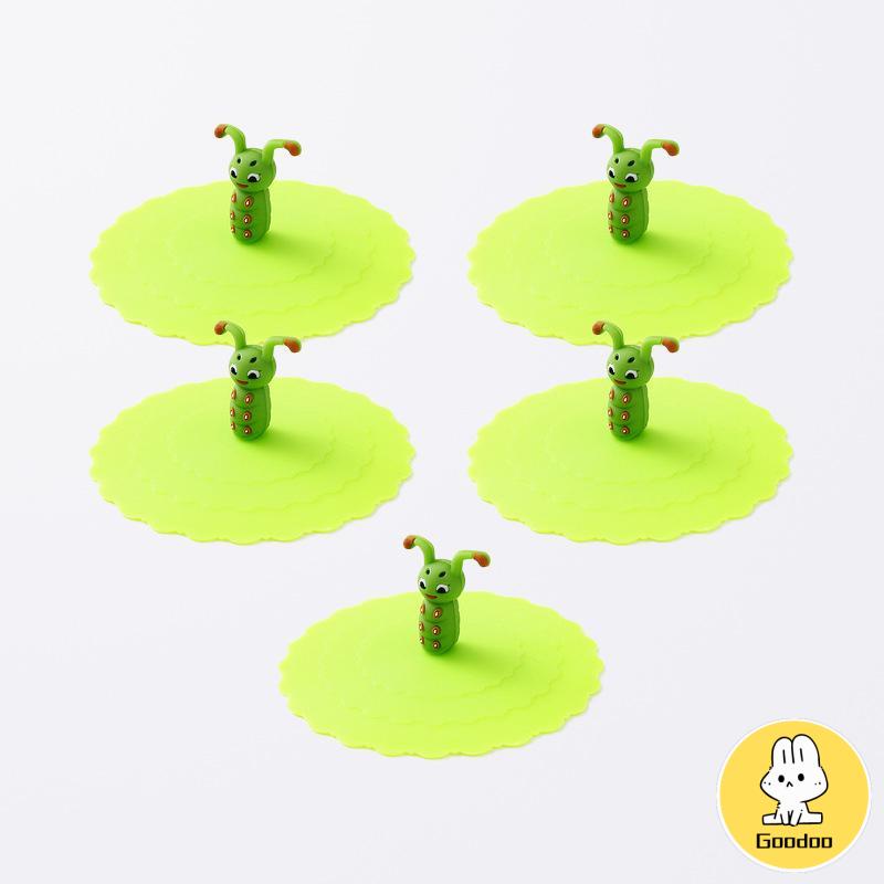 Tutup cangkir silikon Karakter Tutupan kebocoran keramik teh keramik cangkir air cangkir tutup mangkuk tertutup -Doo