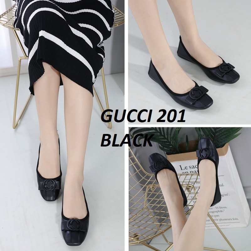 SEPATU WANITA FLAT SHOES KULIT 201