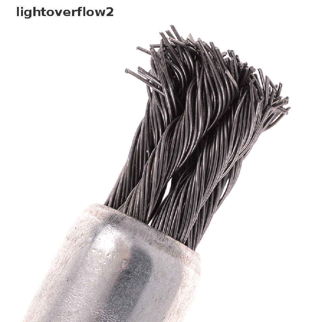 (lightoverflow2) Sikat Kawat stainless steel 20mm Dengan shank 1 / 4 &quot;Untuk Gerinda