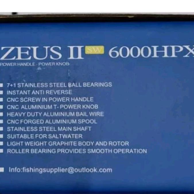 reel ryobi zeus II hpx sw power handel pilihan 6000 6500 8000 sw