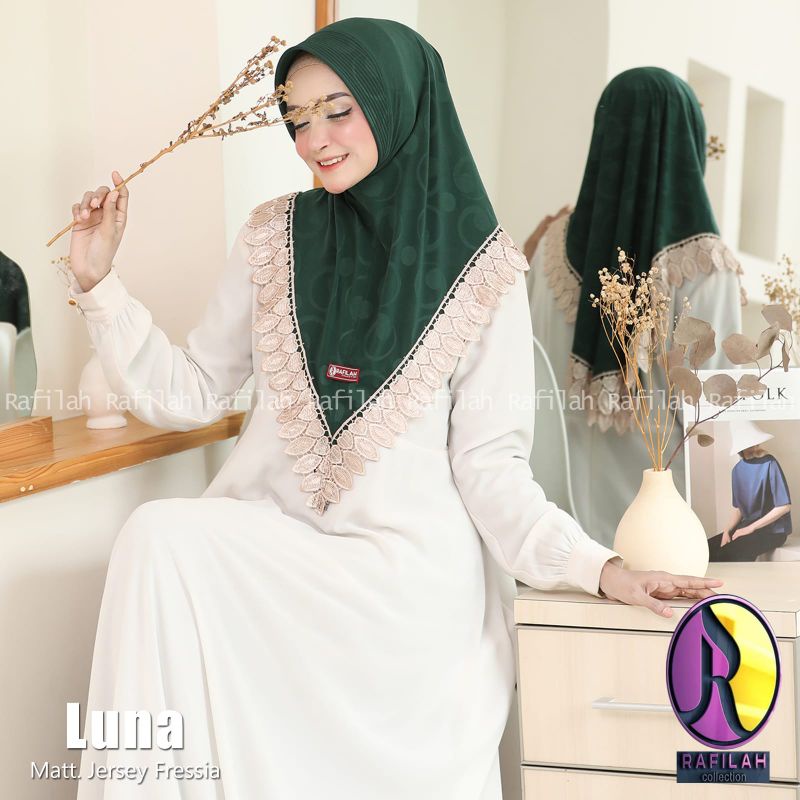 HIJAB INSTAN LUNA RENDA (MOTIF BULAT) ORI RAFILAH