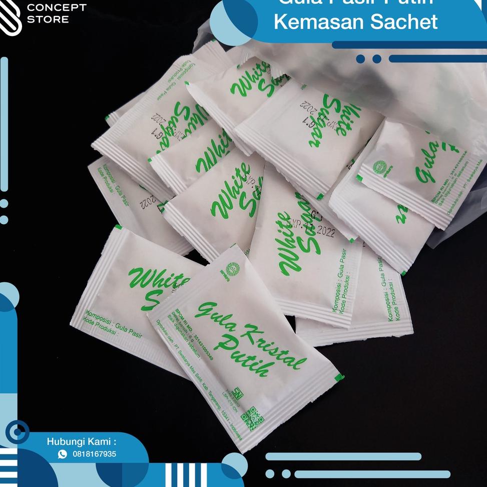 

Gula Pasir Putih Kemasan Sachet Higienis 125pcs TERMURAH gas !!