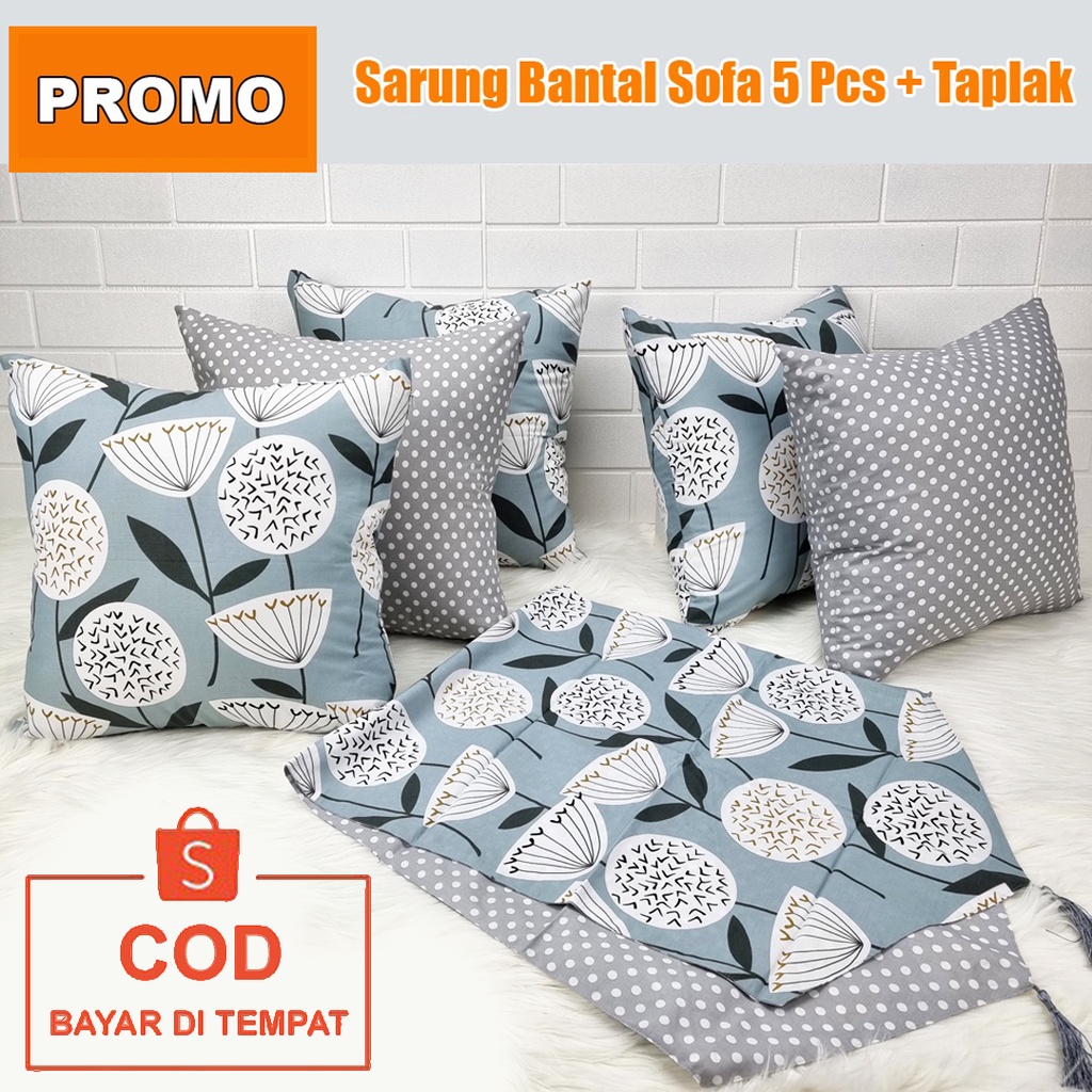 ✅COD Sarung Bantal Sofa Minimalis 40x40 Set Taplak Meja Dekorasi Ruang Tamu Perlengkapan Rumah