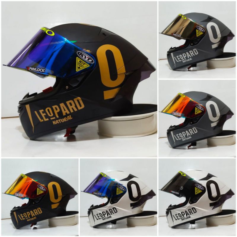helm full face KYT TT COURSE FULL PAKET GANTENG LEOPARD ORIGINAL TERMURAH