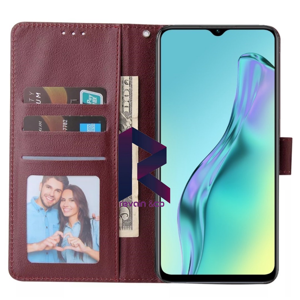 FLIP COVER NEW OPPO A77S 2022 FLIP WALLET LEATHER KULIT PREMIUM SARUNG BUKA TUTUP KESING HP FLIP CASE OPPO A77S