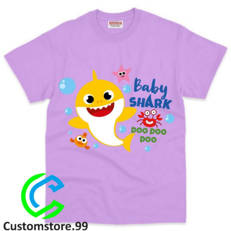 BAJU ANAK KAOS ANAK BABY SHARK TERBARU BAHAN PREMIUM