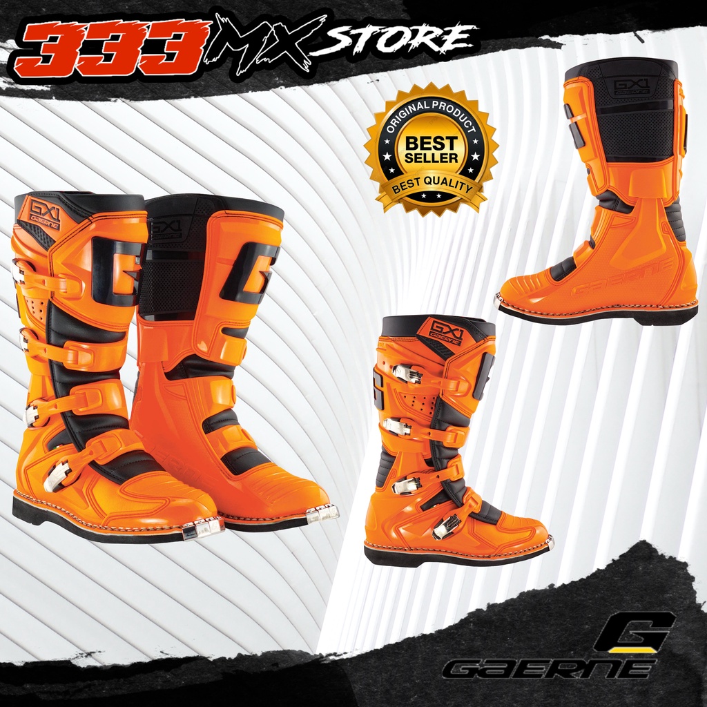 GAERNE GX1 ORANGE BLACK SEPATU CROSS GAERNE GX1 BOOTS OFFROAD GX1