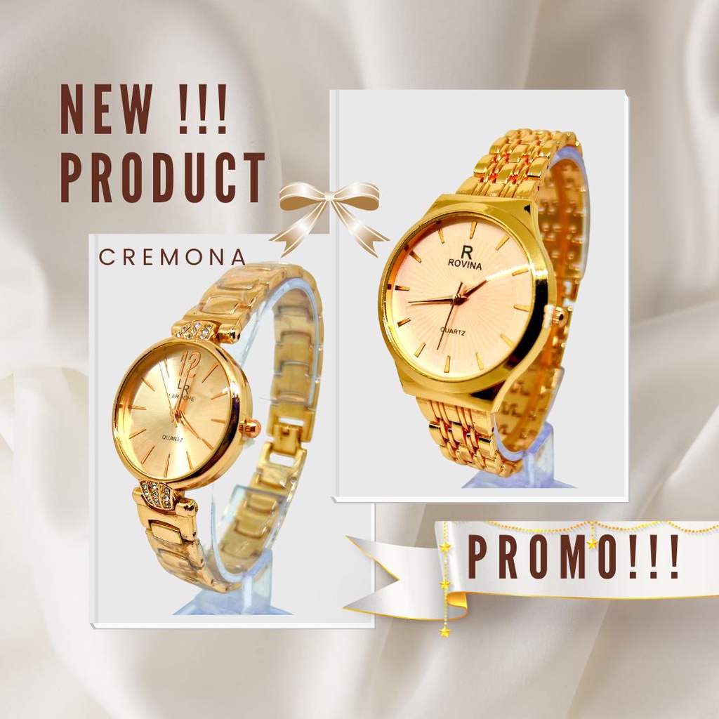 Jam Tangan Wanita Bulat Rantai Fashion Import Murah Mewah