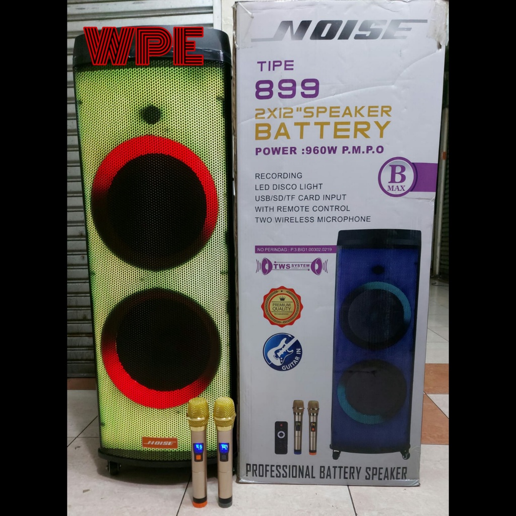 speaker portable noise 899 b max portabel 899 bmax 2x12inch original