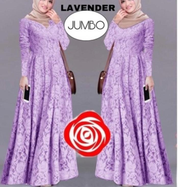 {DNK.31Oc22a}  MAXI LEZA GAMIS BROKAT SIZE L XL XXL 3XL / MAXI JUMBO / MAXI SUPERJUMBO