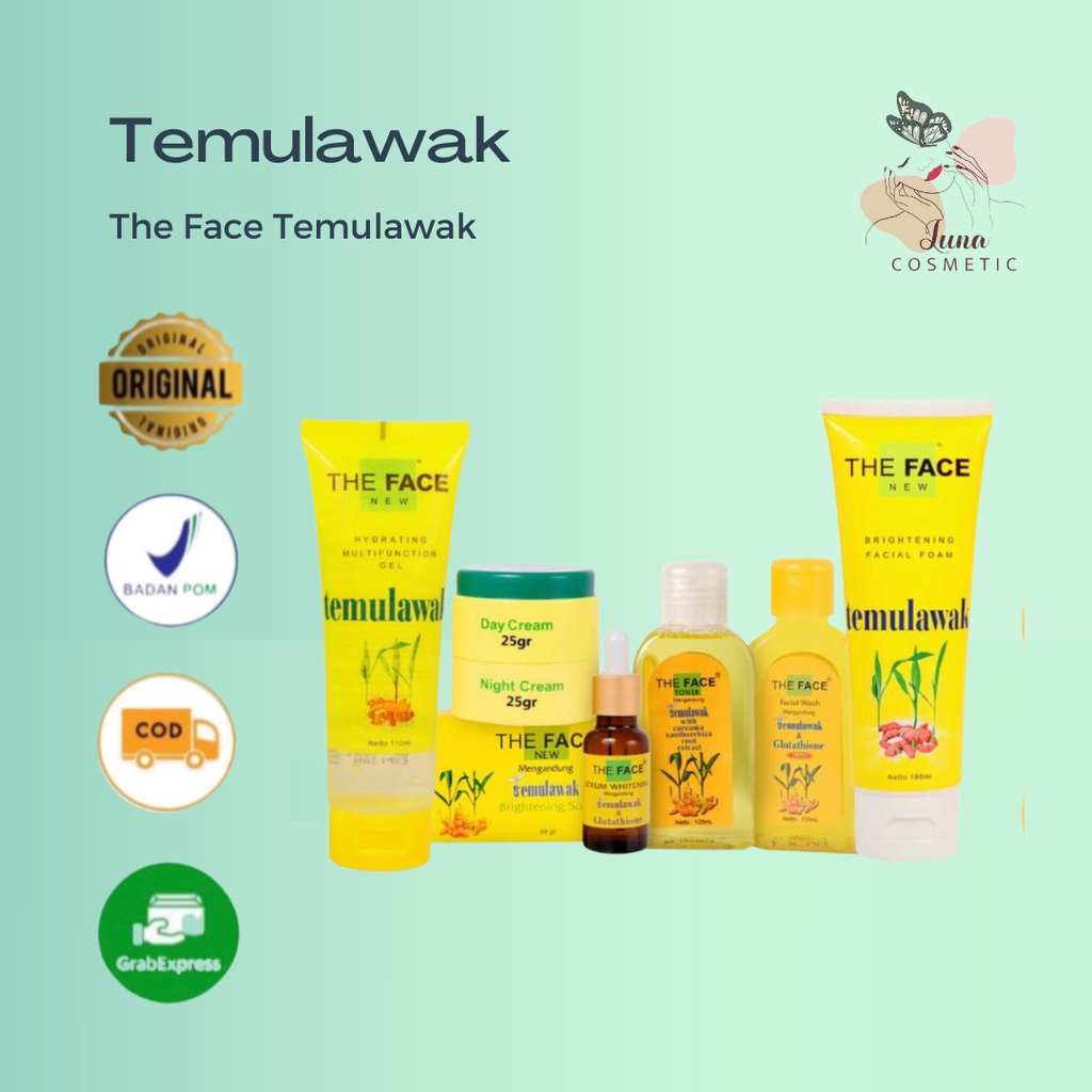 The Face Temulawak Day Night Cream - Brightening Soap - Facial Foam - Facial Wash - Toner - Serum (BPOM)