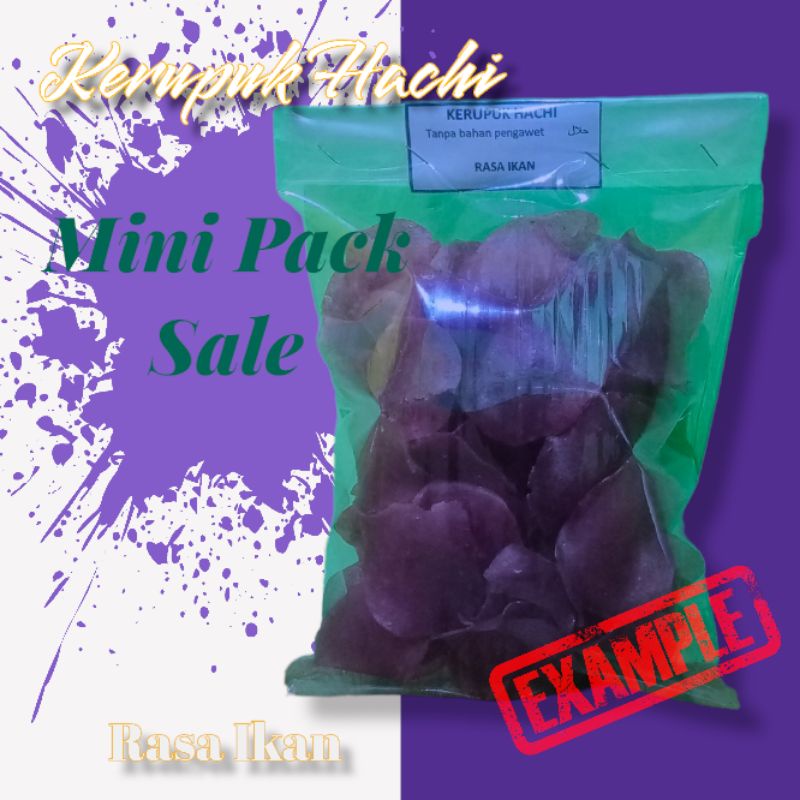 

Kerupuk Hachi kerupuk beras mini pack tester ikan 100 gram