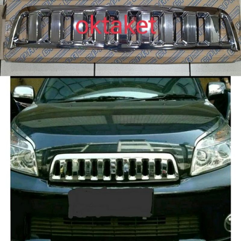 Grill new Rush Terios 2008 2010 2011 2012 2014 model hummer Hitam &amp; Chrome