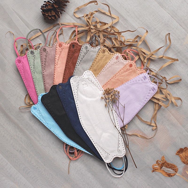 Fathiya11shop COD  ✔ Masker KF94 Korea 4 Ply Warna Warni Tali Sewarna 10 Pcs MIX CAMPUR WARNA