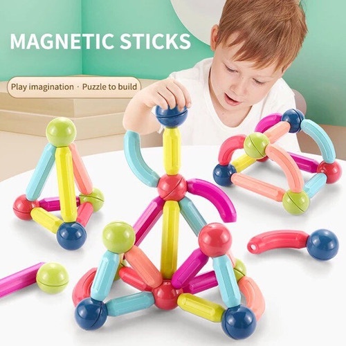 COD TERLARIS MAINAN ANAK LAKI LAKI PEREMPUAN EDUKASI MAGNETIC STICKS AND BALLS SMART BAR / STIK MAGN