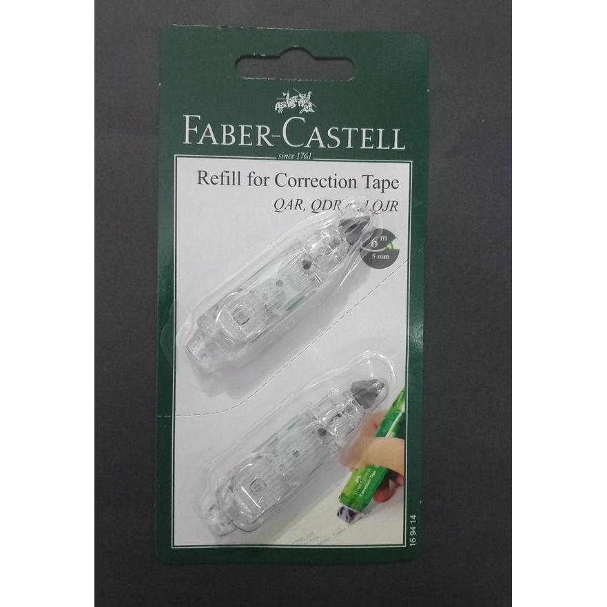 

Refill Correction Tape Faber-Castell QJR, QAR, QDR ISI 2 / Isi Tipex Faber-Castell / Isi Tipex kertas