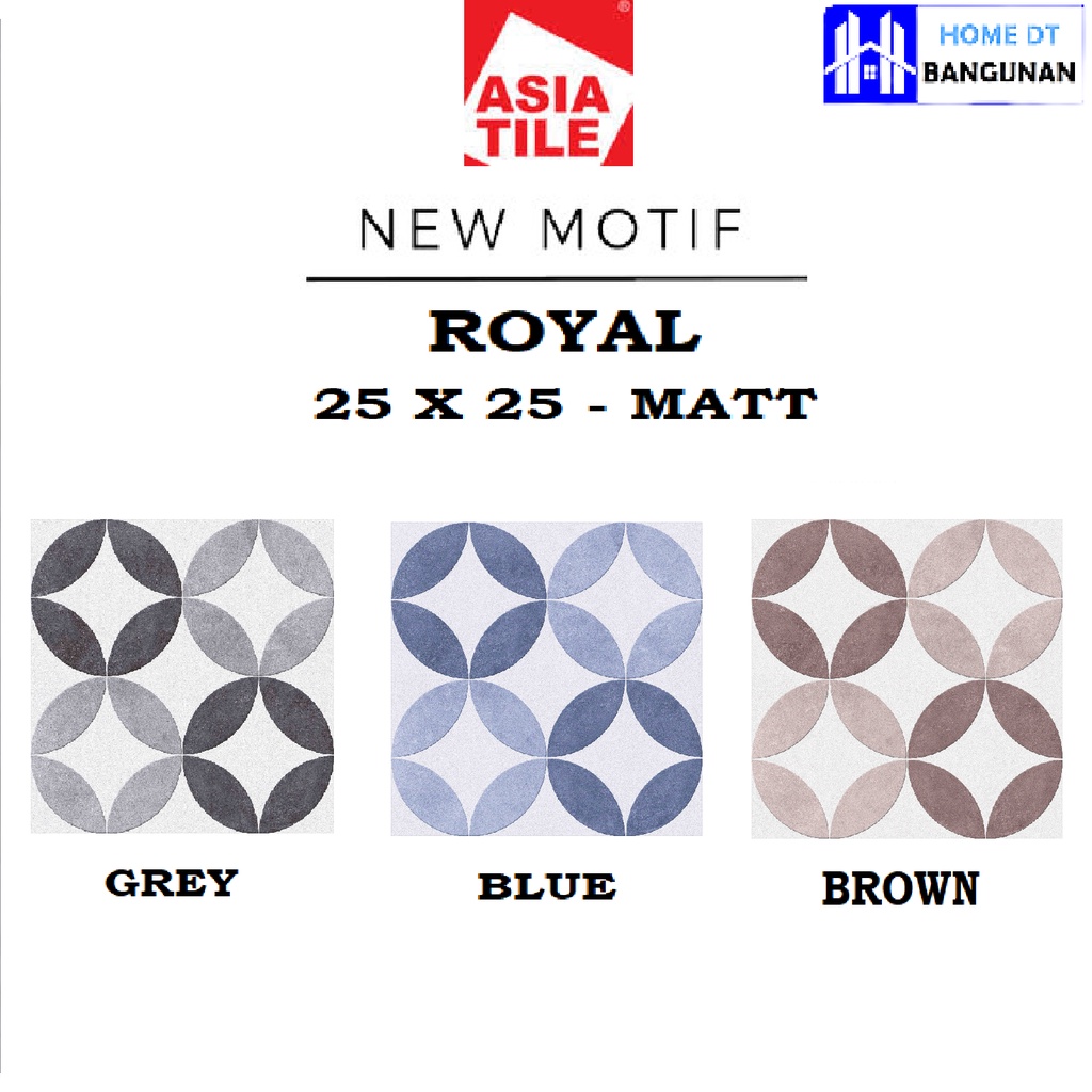 Keramik Kamar Mandi Asia 25x25 Royal / Keramik Teras Dapur Motif Batik