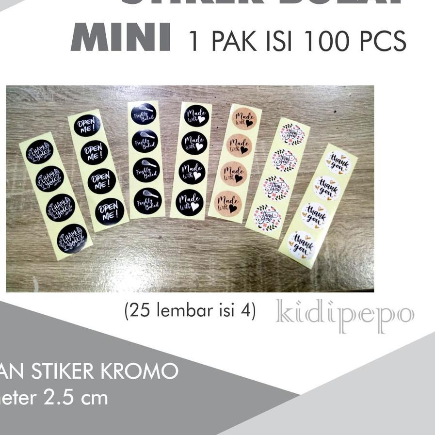 

[♥MURAH LEBAY♥]STIKER BULAT MINI THANK YOU OPEN ME MADE WITH LOVE FRESHLY BAKED